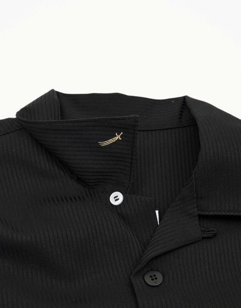 寅松開襟長袖シャツ 7180-125